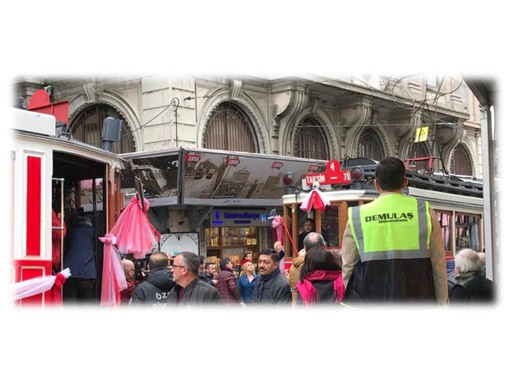 İstiklal Caddesi Nostaljik Tramvay Katener Hattı Yapım