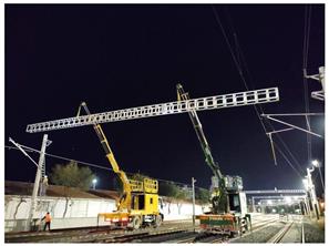 Karaman Hızlı Tren Hattı katener tesisi kurulumu