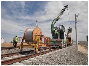 Karaman Hızlı Tren Hattı katener tesisi kurulumu